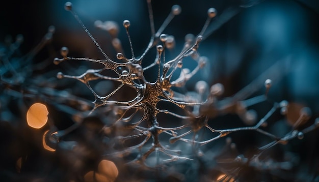 Микробный синапс показывает молекулярную связь внутри клеток, созданную искусственным интеллектом