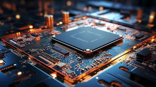 Free photo microchip processor wallpaper