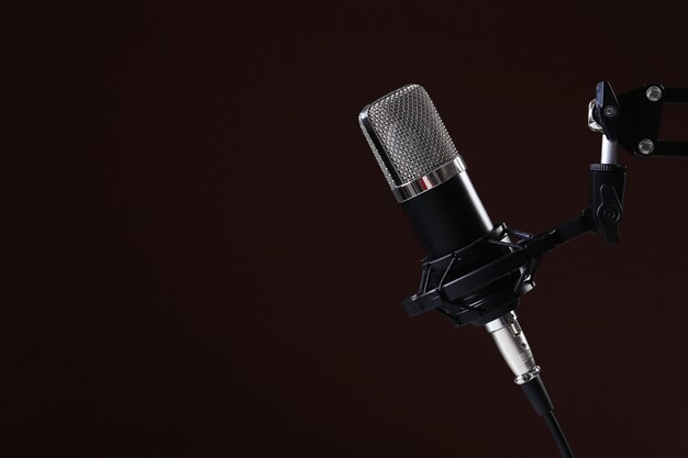 Microphone on dark