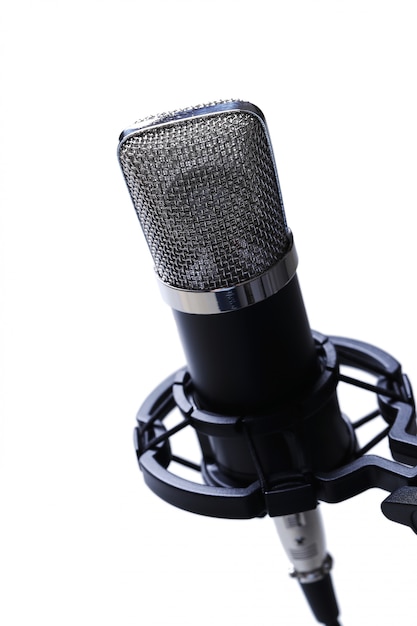 Microphone on white