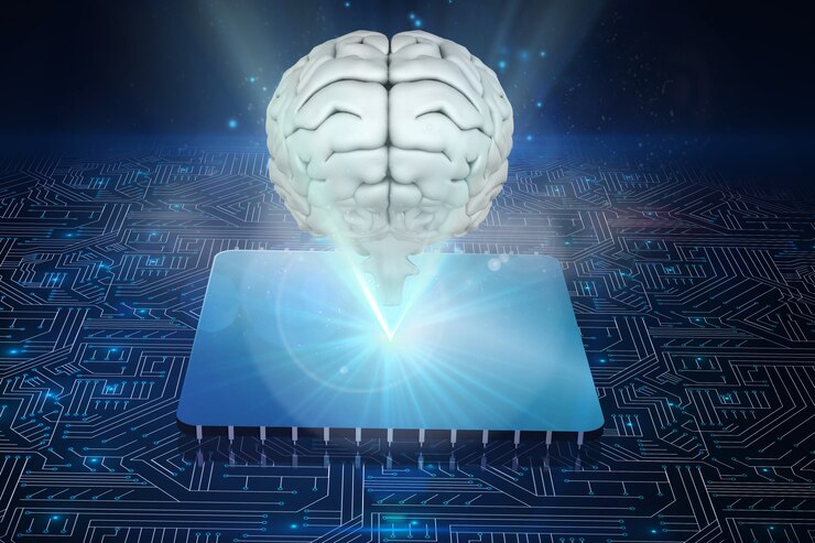 Free Photo microprocessor with brain