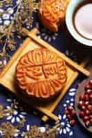 Free photo mid autumn moon cake