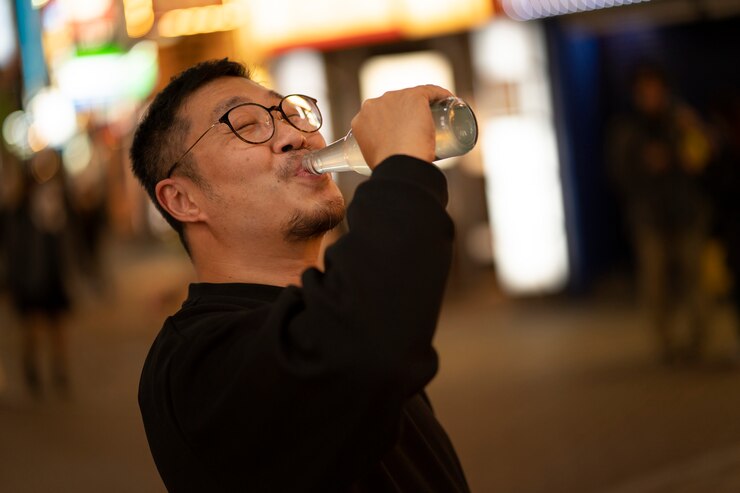 무료 Photo 레스토랑에서 즐거운 중년 남자