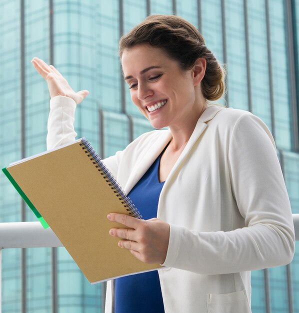 Middle-aged Businesswoman Having Excellent Idea