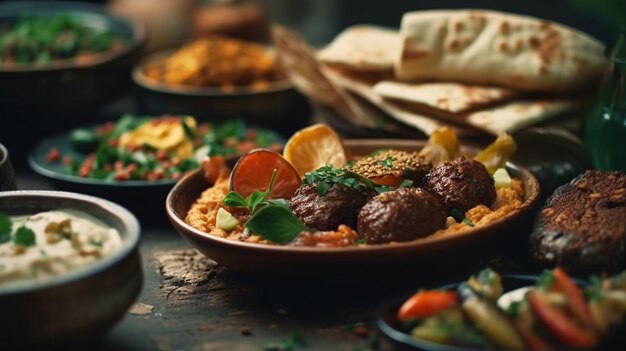 Middle eastern or arabic dish AI generated image