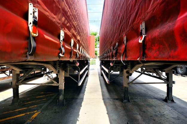 Free photo middle trailer cargo logistics pattern