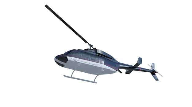 Military helicopter Render 3d Illustration