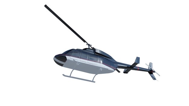 Military helicopter Render 3d Illustration