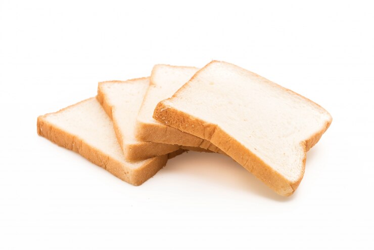 Free Photo milk bread on white