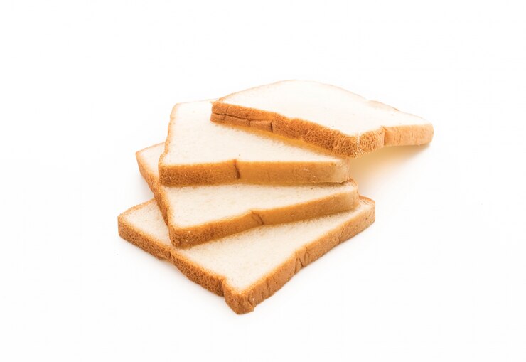 Free Photo milk bread on white
