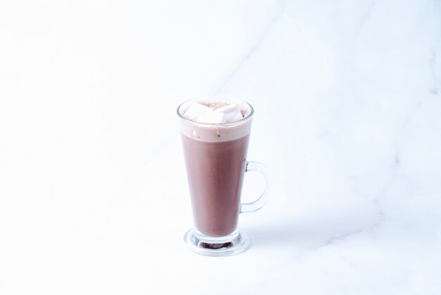 Milk and coffee beverage with whipped cream