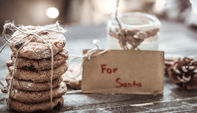 Latte e biscotti per babbo natale