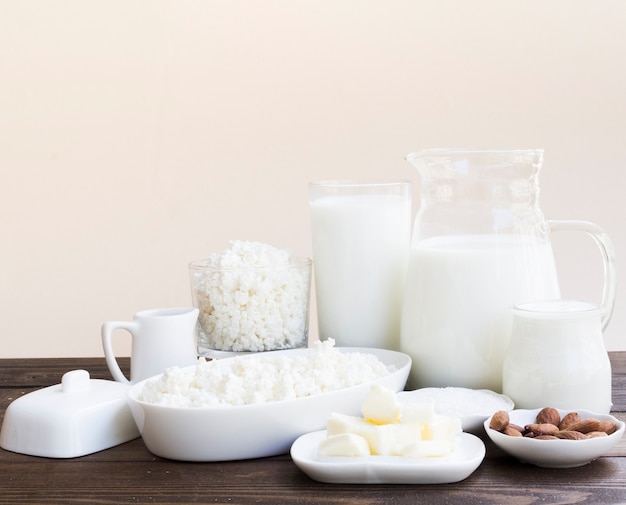 Milk, cottage cheese and dairy products