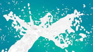 Free photo milk splash on aquamarine background