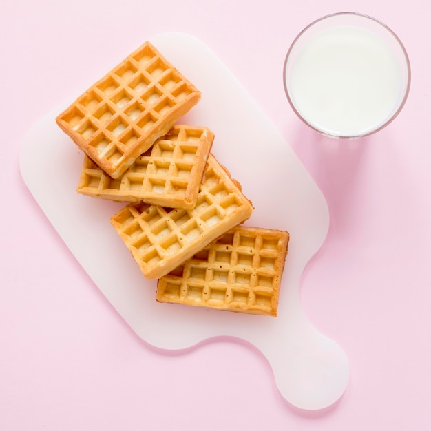 Milk and waffles