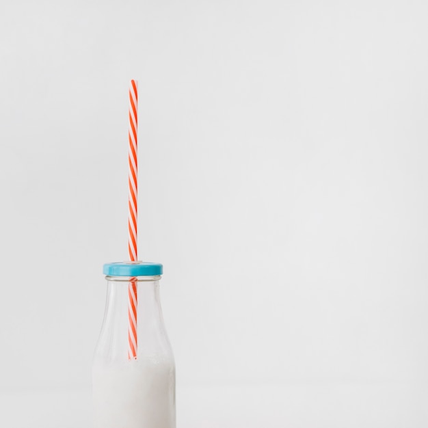 Milk with straw