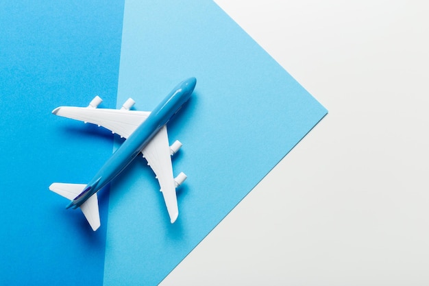 Free photo miniature airplane travel theme