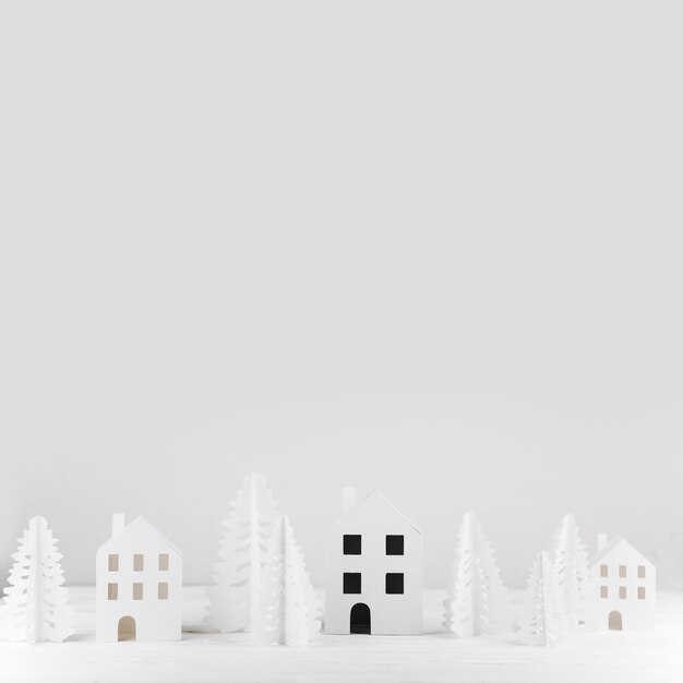 Miniature winter toy town 