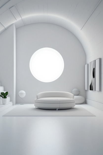 Free photo minimal amazing interior design