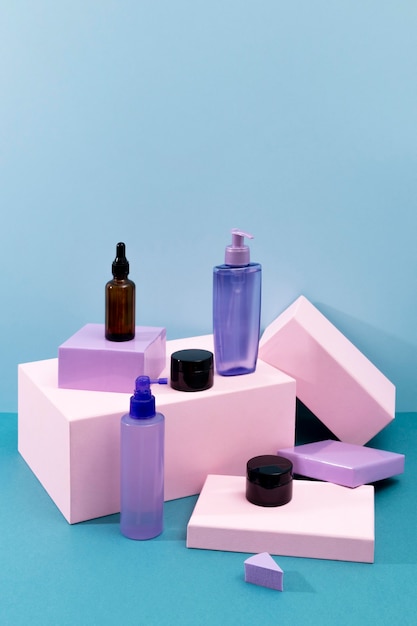 Free photo minimal arrangement of beauty products