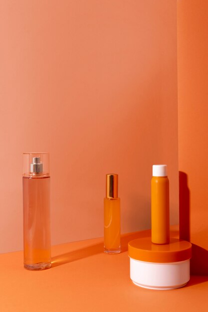 Minimal assortment of beauty products