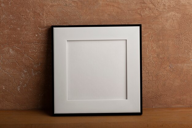 Minimal empty frame with stucco background
