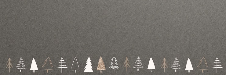 Free Photo minimal gold christmas social media banner with design space