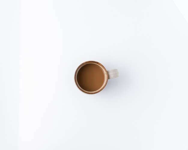 커피 컵, 평면 누워, 평면도의 최소한의 사진