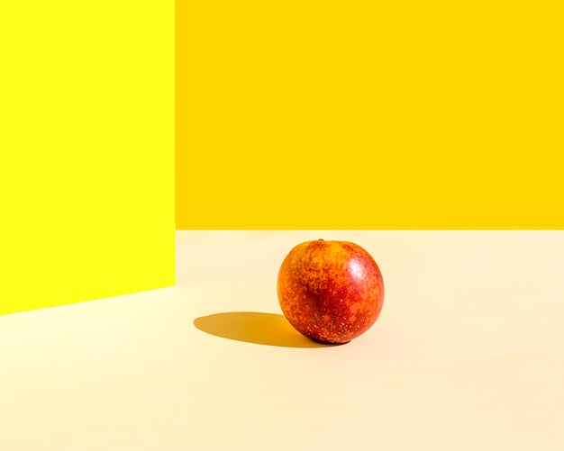 Minimalist apple with shadow