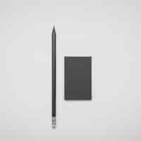 Free photo minimalist business card and pen