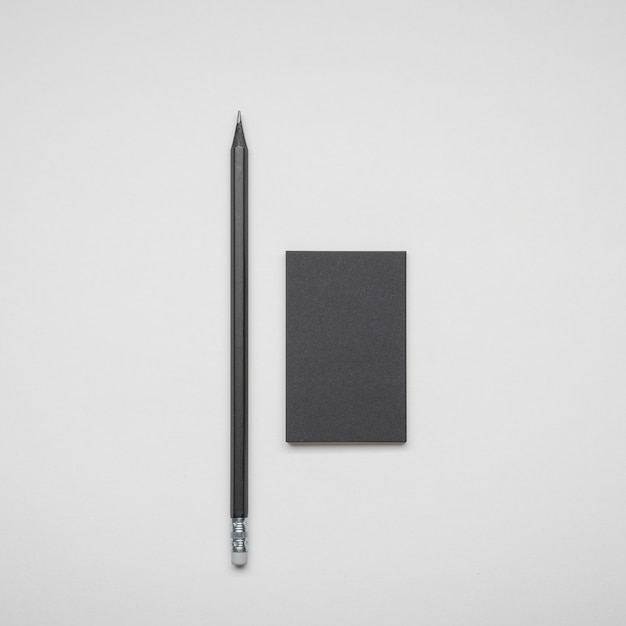 Minimalist business card and pen