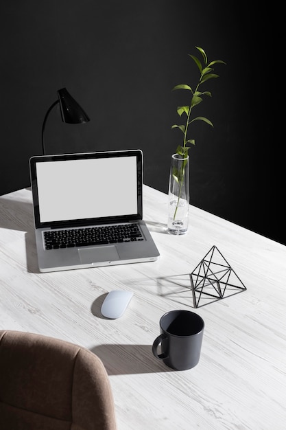 Free photo minimalist business desk arrangement