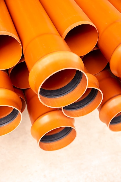 Minimalist construction pvc pipes arrangement
