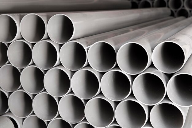 Minimalist construction pvc pipes composition