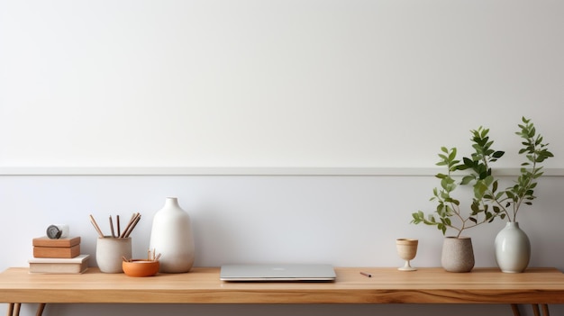 A Minimalist Desk Stands Sleek and Uncluttered