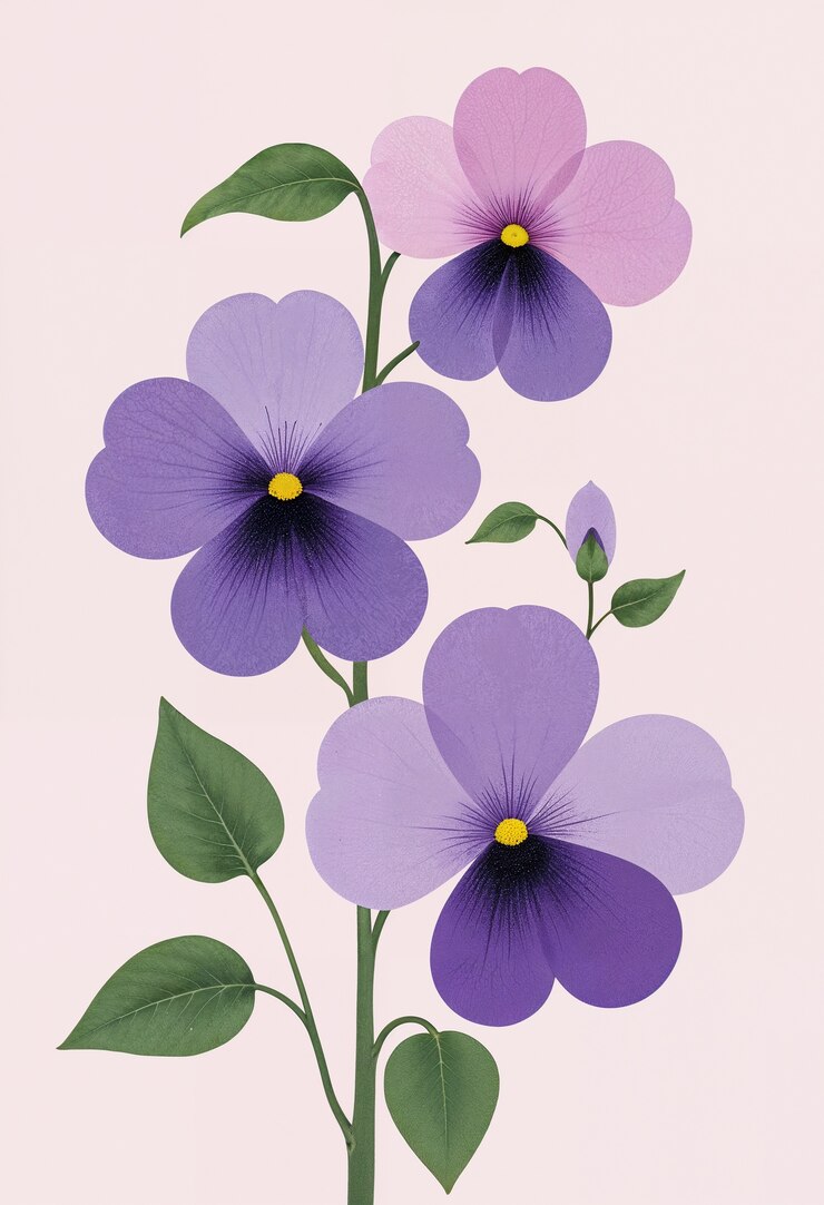 Free Photo minimalist flower illustration