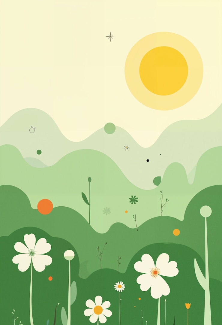 Free Photo minimalist flower illustration