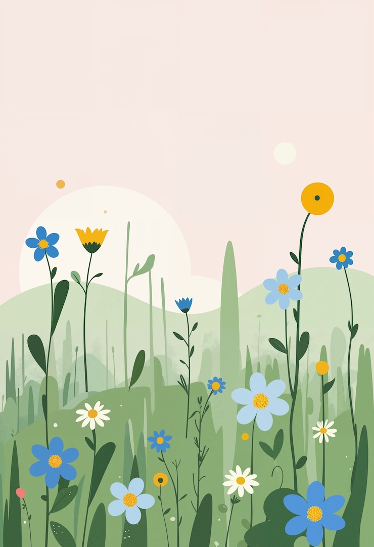 Free Photo minimalist flower illustration