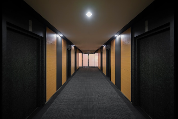 無料Photo シンプルな廊下の背景