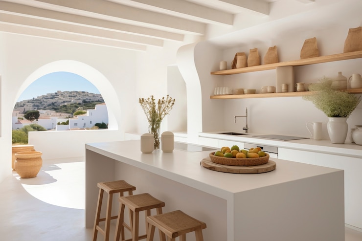 Free Photo minimalist kitchen interior design