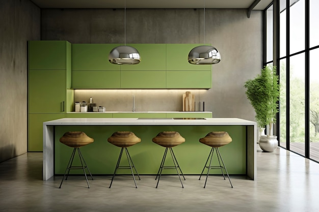 Free photo minimalist kitchen interior design