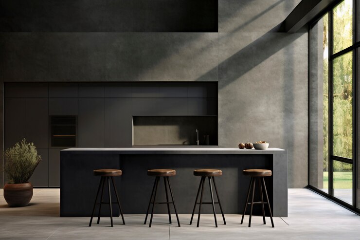Free Photo minimalist kitchen interior design