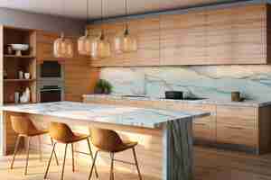 Free photo minimalist kitchen interior design