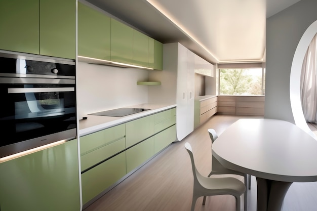 Free photo minimalist kitchen interior design