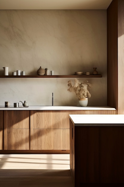 Free photo minimalist kitchen interior design