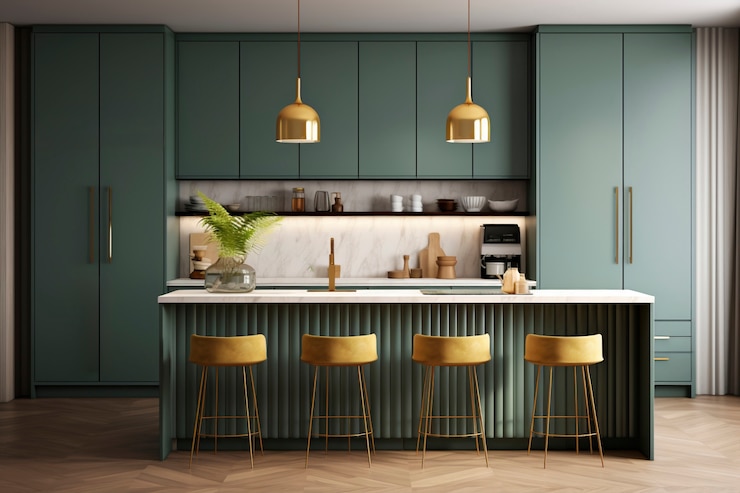 Free Photo minimalist kitchen interior design