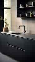 Free photo minimalist kitchen interior design