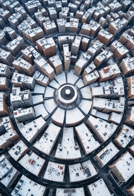 Minimalist landscape from above