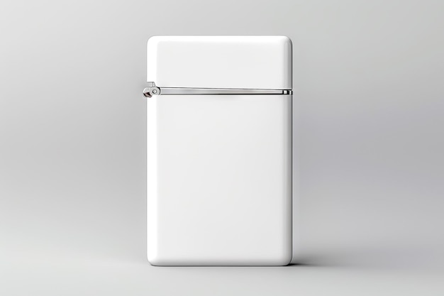 Minimalist photo of a blank classic cigarette lighter on a light background