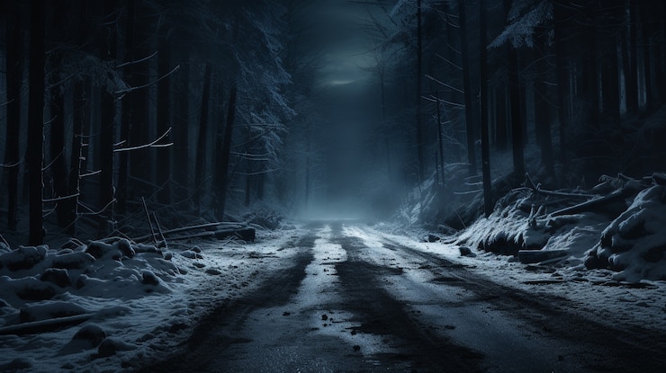 Free Photo minimalist photorealistic forest road